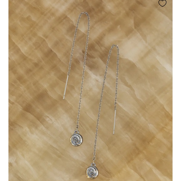 Luv Aj SEASHELL THREADER EARRINGS - Picture 3 of 3